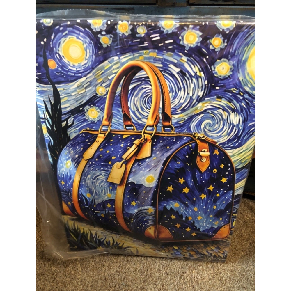 LV Keepall Tribute 3 LTD EDT Signed Van Gogh LTD 18” CANVAS x of 6
